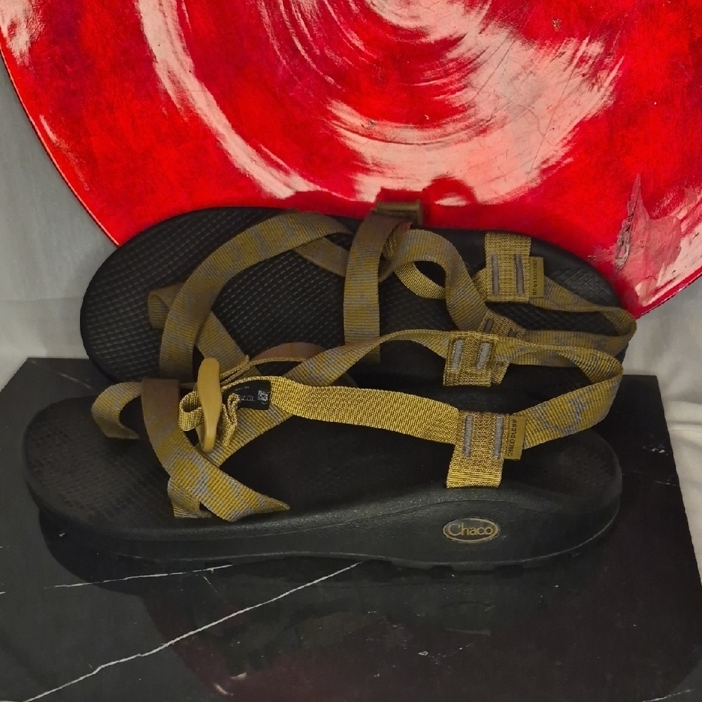 MS6- Men Chaco Tan and Black Adventure Sandals